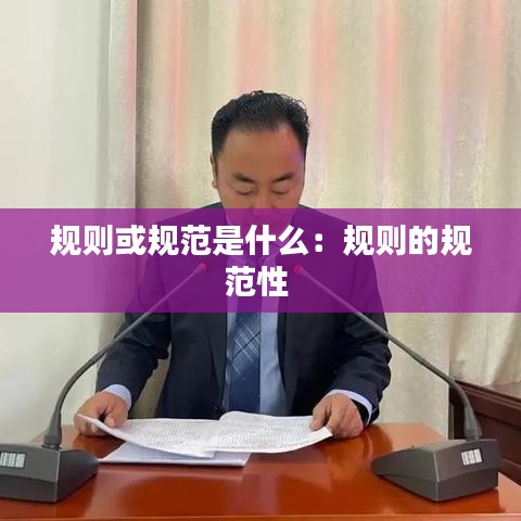 规则或规范是什么：规则的规范性 
