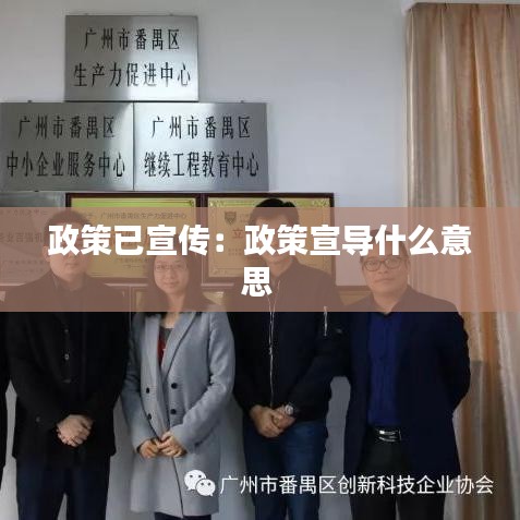 政策已宣传：政策宣导什么意思 