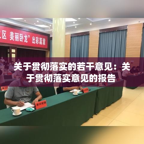 关于贯彻落实的若干意见：关于贯彻落实意见的报告 