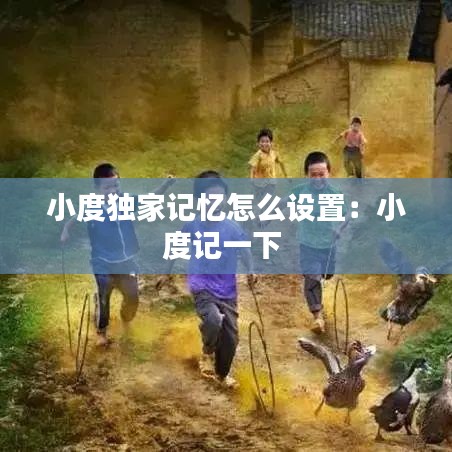 小度独家记忆怎么设置：小度记一下 