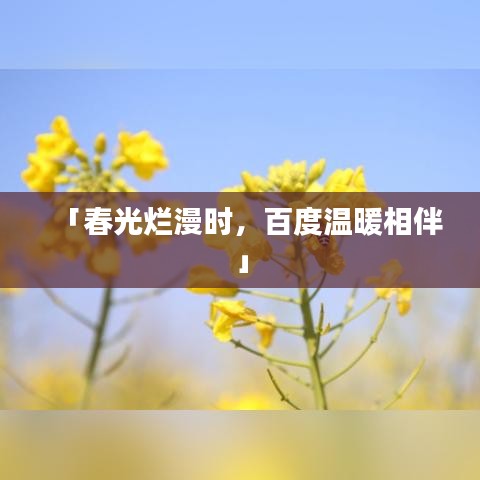 「春光烂漫时，百度温暖相伴」