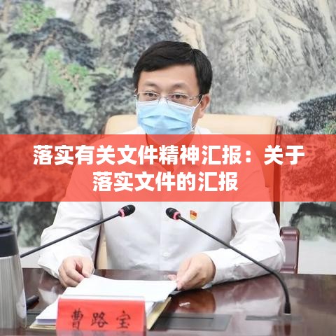 落实有关文件精神汇报：关于落实文件的汇报 