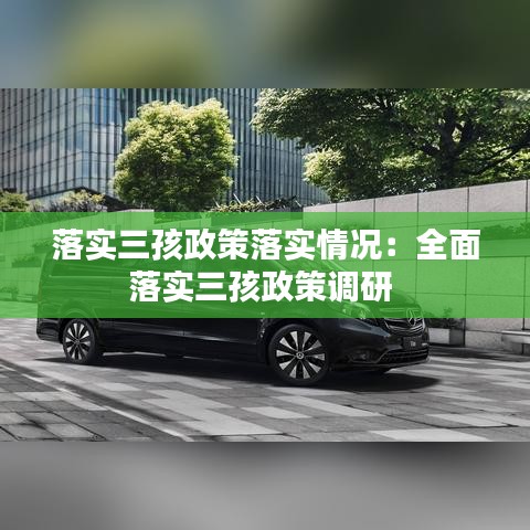 落实三孩政策落实情况：全面落实三孩政策调研 