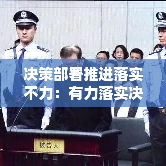 决策部署推进落实不力：有力落实决策部署 