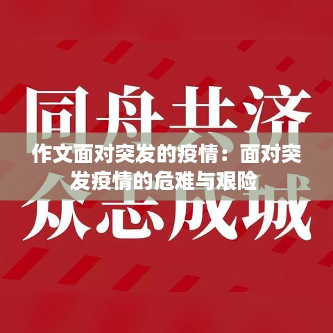 作文面对突发的疫情：面对突发疫情的危难与艰险 
