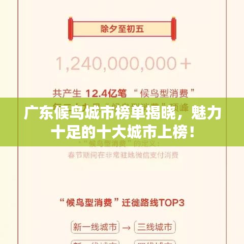广东候鸟城市榜单揭晓，魅力十足的十大城市上榜！