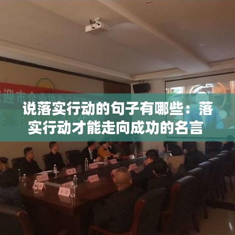 说落实行动的句子有哪些：落实行动才能走向成功的名言 