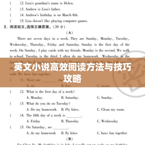 英文小说高效阅读方法与技巧攻略