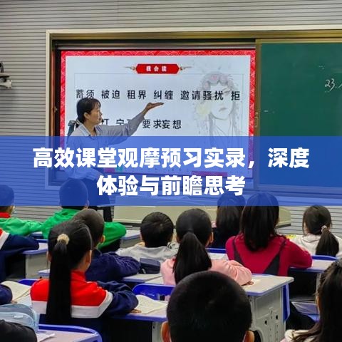 高效课堂观摩预习实录，深度体验与前瞻思考