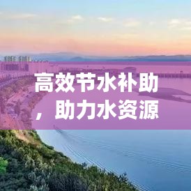 高效节水补助，助力水资源节约与可持续利用行动，共创绿色生态未来